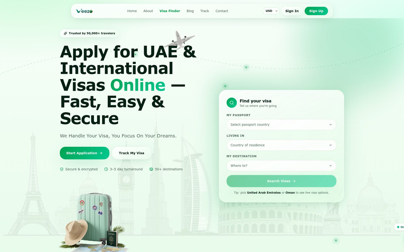 VEEZO website screenshot